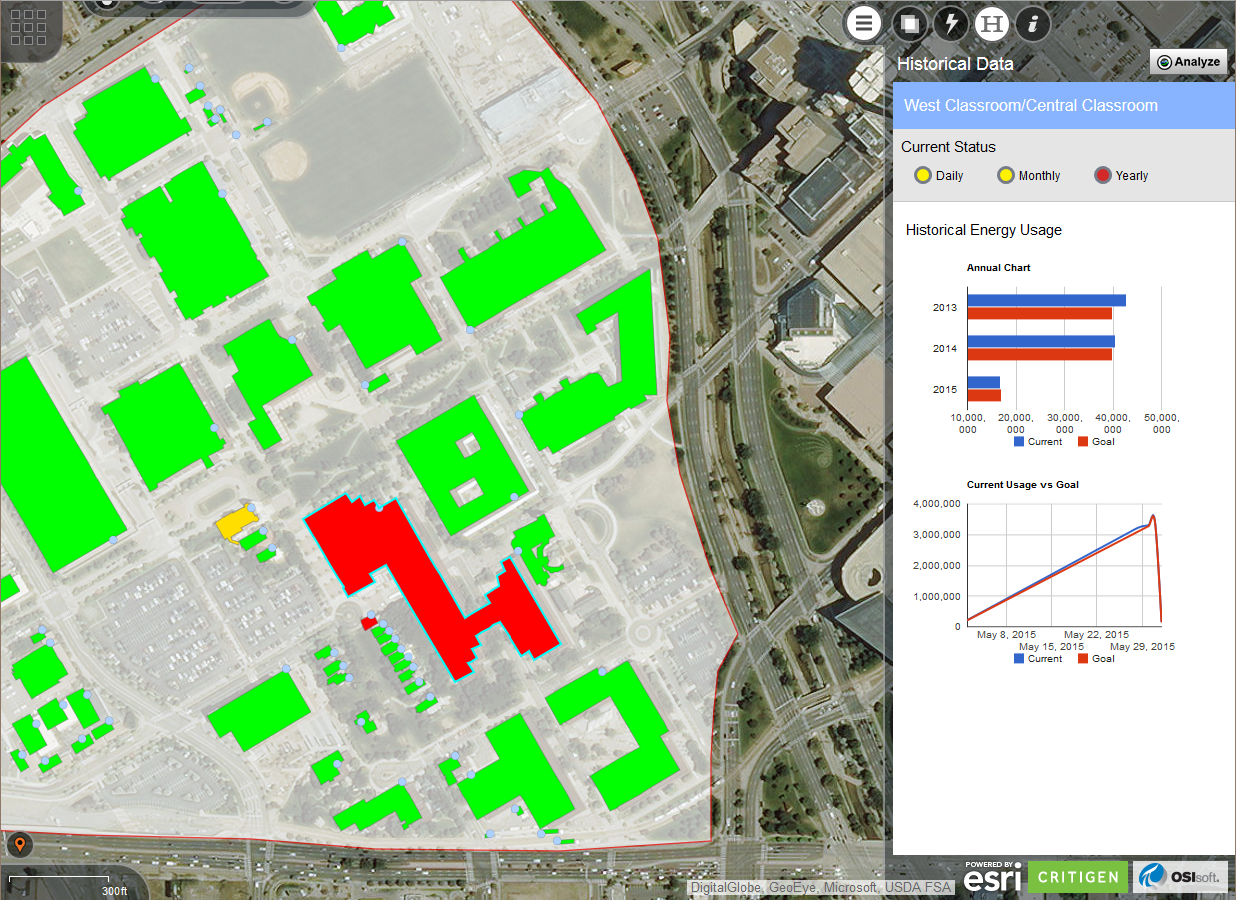 map-based National, Campus, and Meter